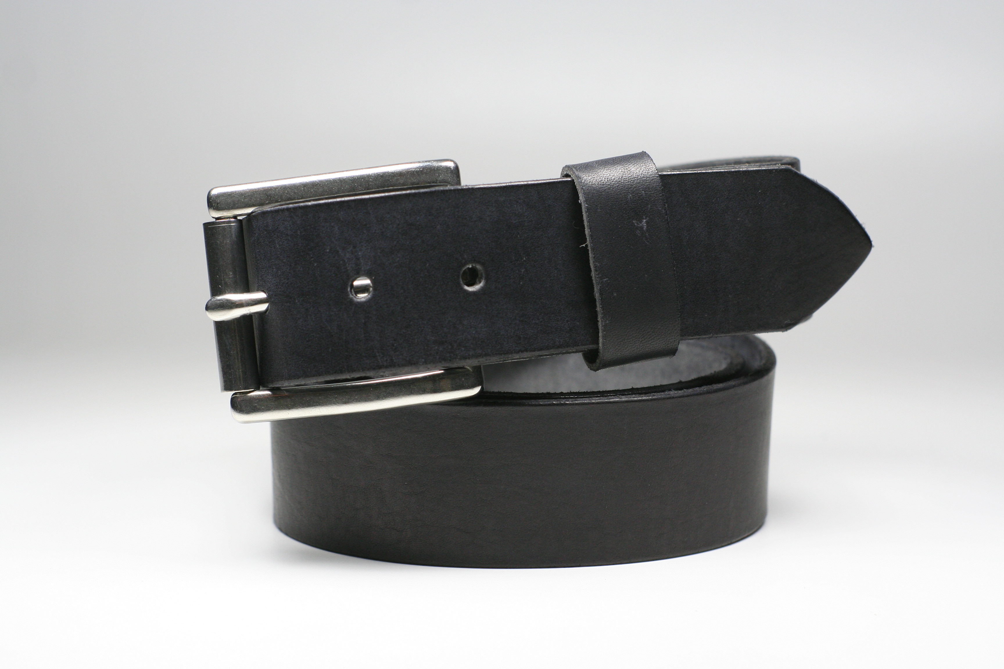 pásek černý 4.0 cm s ocelovou sponou